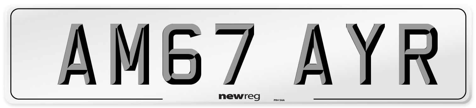 AM67 AYR Number Plate from New Reg